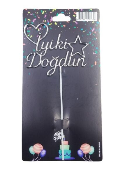 PASTA YAZISI PLASTİK İYİKİ DOĞDUN GÜMÜŞ