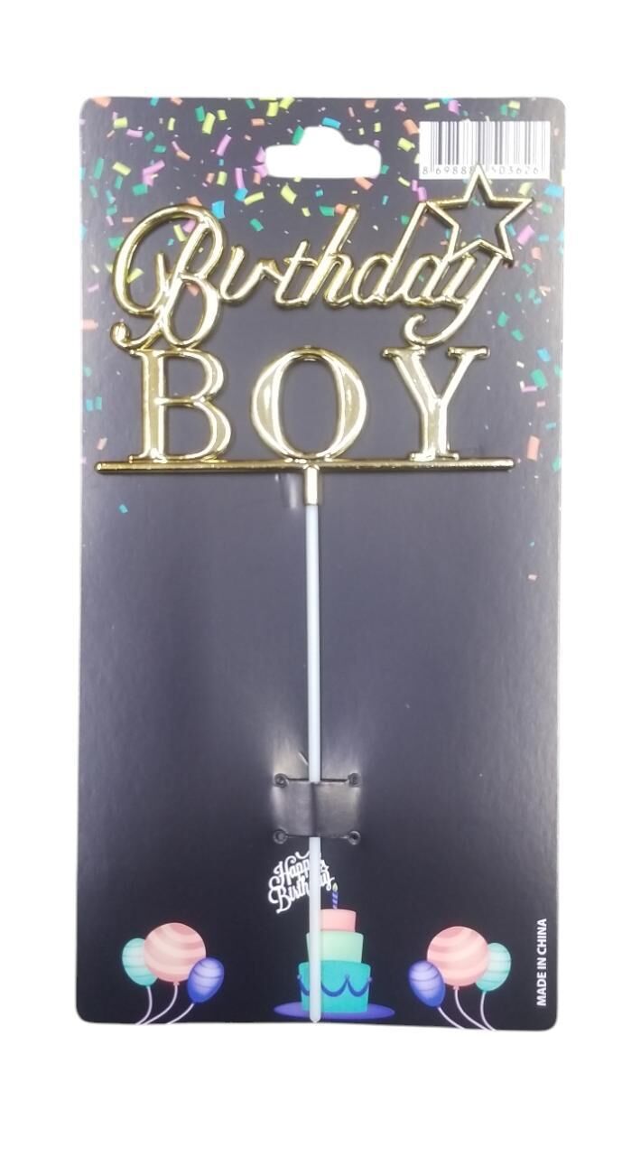 PASTA YAZISI PLASTİK BİRTHDAY BOY GOLD