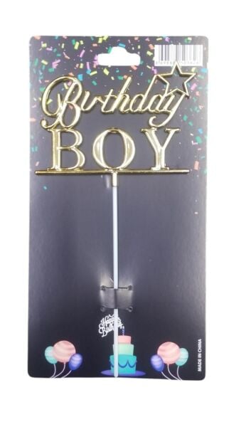 PASTA YAZISI PLASTİK BİRTHDAY BOY GOLD