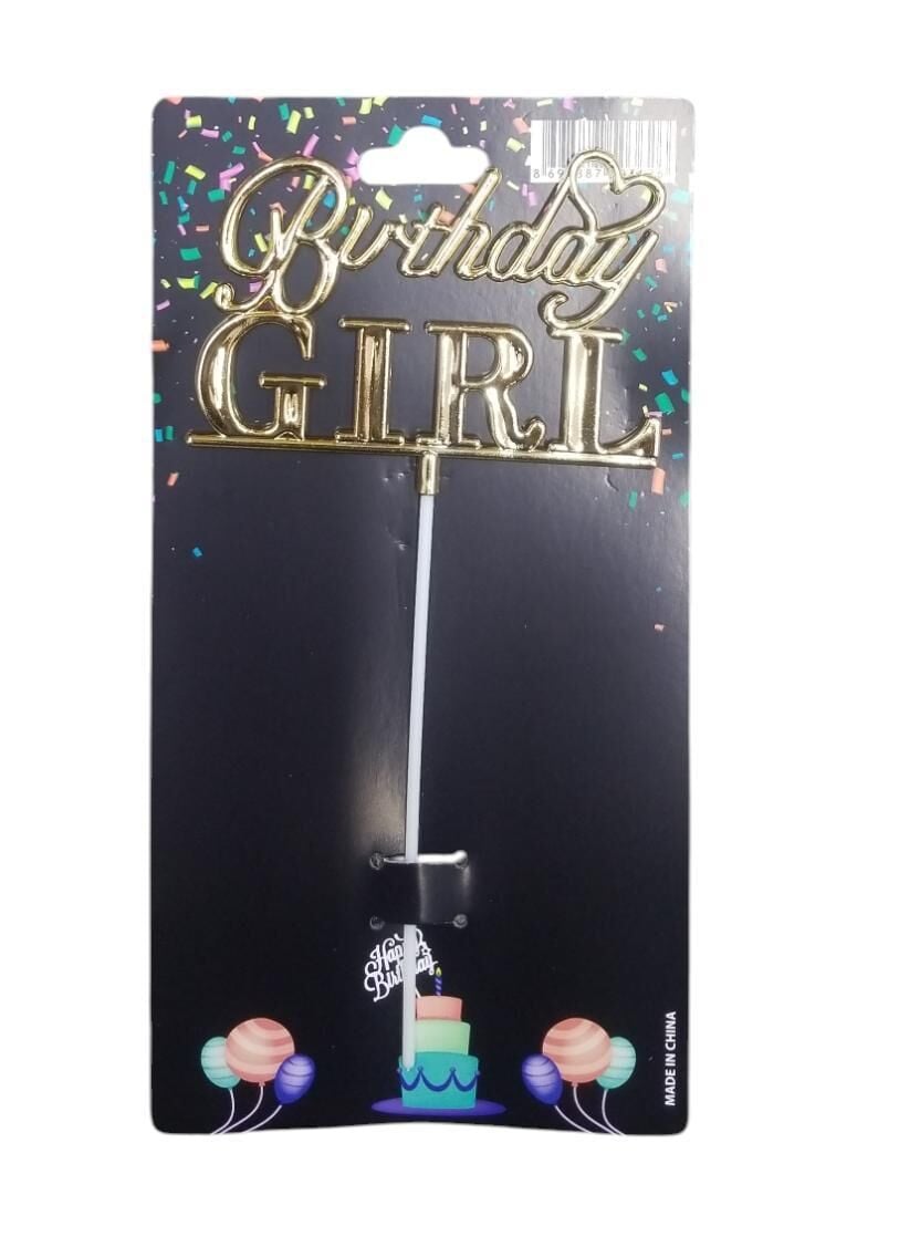 PASTA YAZISI PLASTİK BİRTHDAY GIRL GOLD