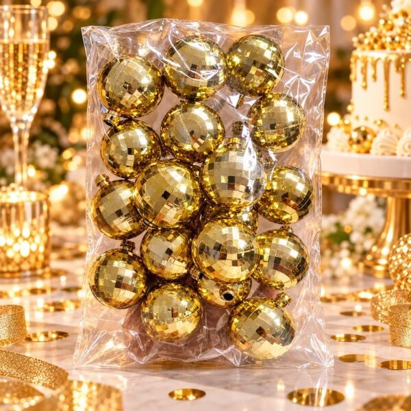 DİSKO TOPU PLS 4 CM GOLD 20 Lİ (1 KOLİ 200 PK)