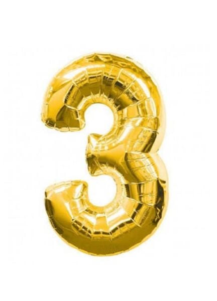 34 İNC FOLYO BALON RAKAM ALTIN 3