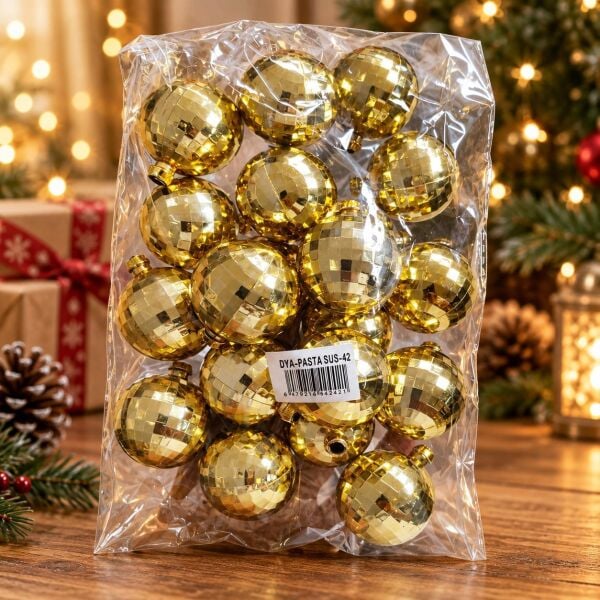 NOEL DİSKO TOPU 4 CM GOLD 20 Lİ (1 KOLİ 200 PK)