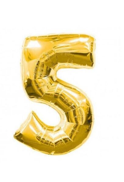 34 İNC FOLYO BALON RAKAM ALTIN 5