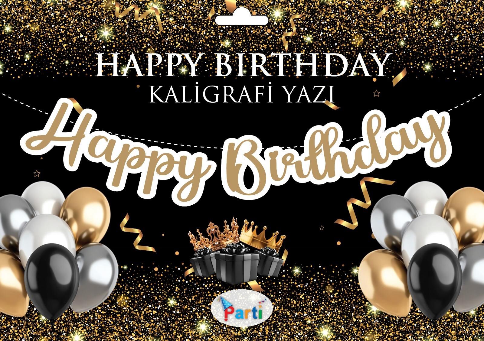 KOREOGRAFİ YENİ BANNER HAPPY BIRTHDAY GOLD