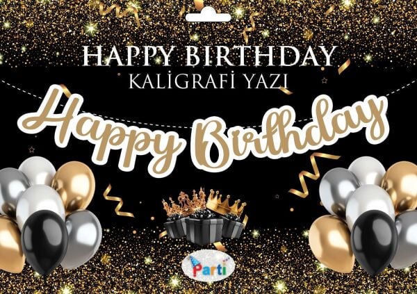KOREOGRAFİ YENİ BANNER HAPPY BIRTHDAY GOLD