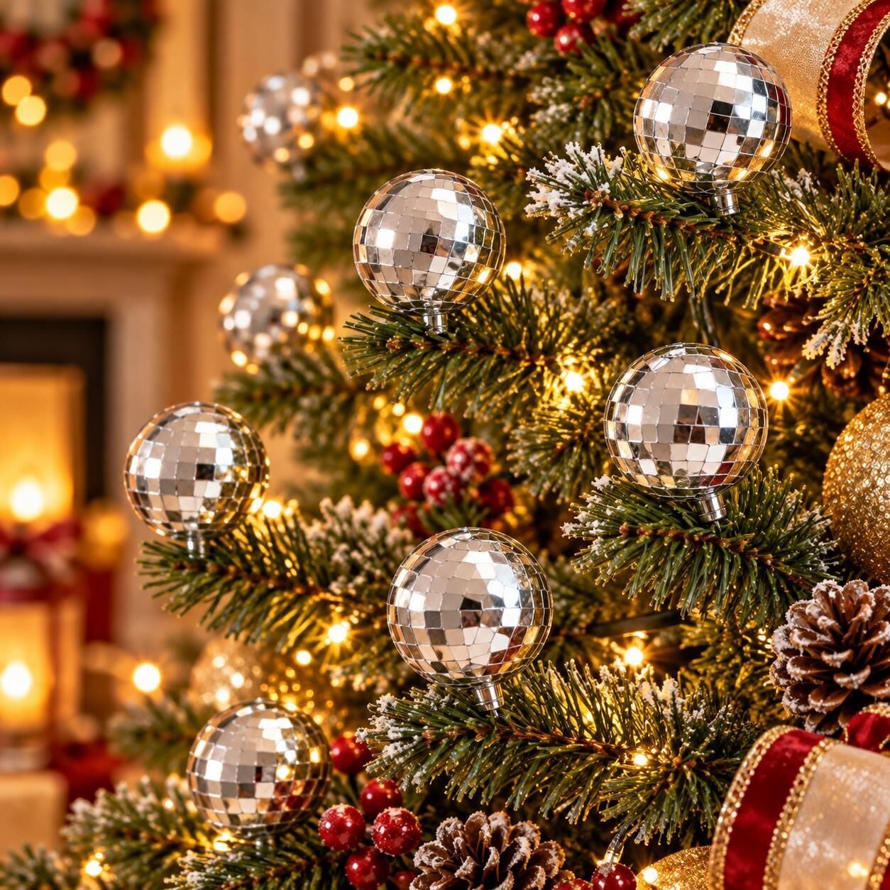 DİSKO TOPU NOEL 5 CM GÜMÜŞ 20 LU (1 KOLİ 110 PK)