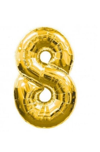 34 İNC FOLYO BALON RAKAM ALTIN 8