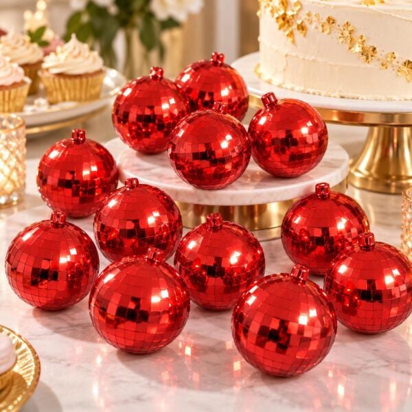DİSKO TOPU 5 CM KIRMIZI 20 Lİ (1 KOLİ 110 PK)