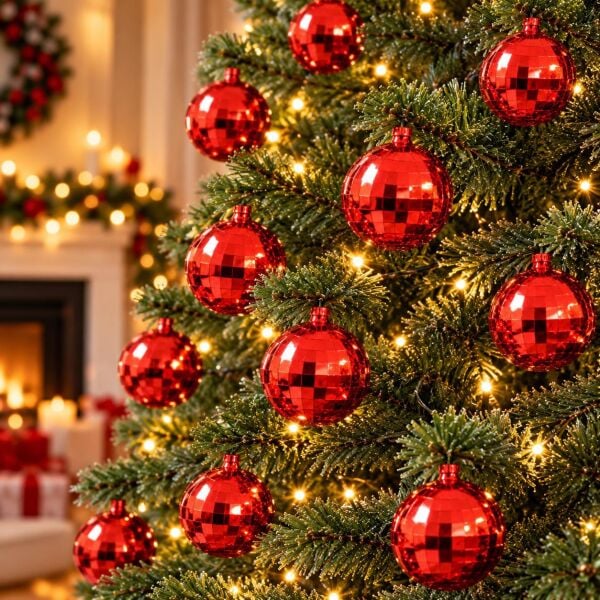NOEL DİSKO TOPU 5 CM KIRMIZI 20 Lİ (1 KOLİ 110 PK)