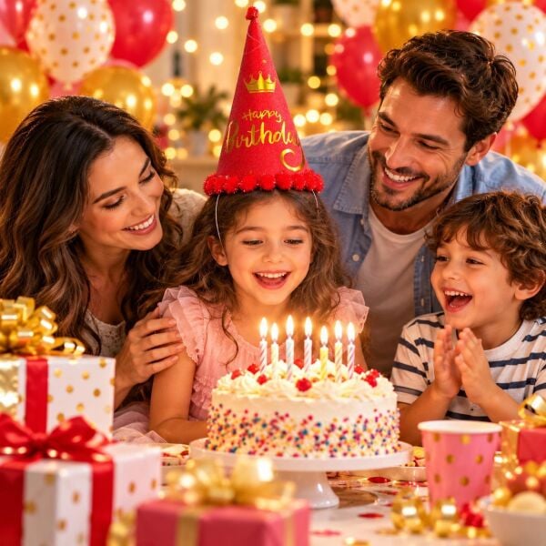 ŞAPKA 12 Lİ HAPPY BİRTHDAY KIRMIZI (1 KOLİ 360 AD)