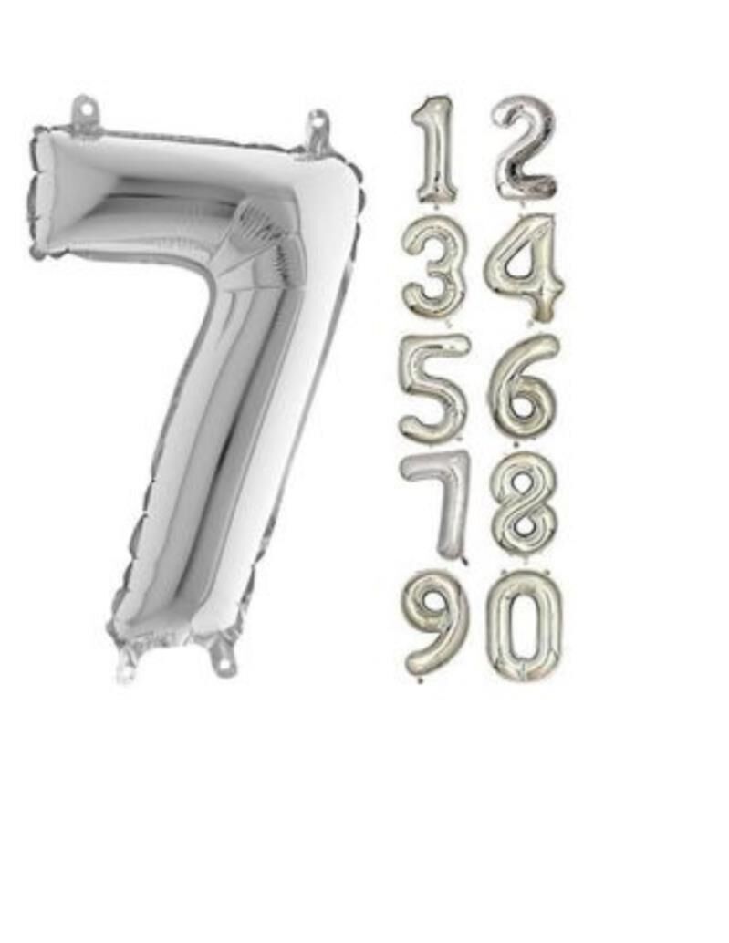 34 İNC FOLYO BALON RAKAM GÜMÜŞ 7