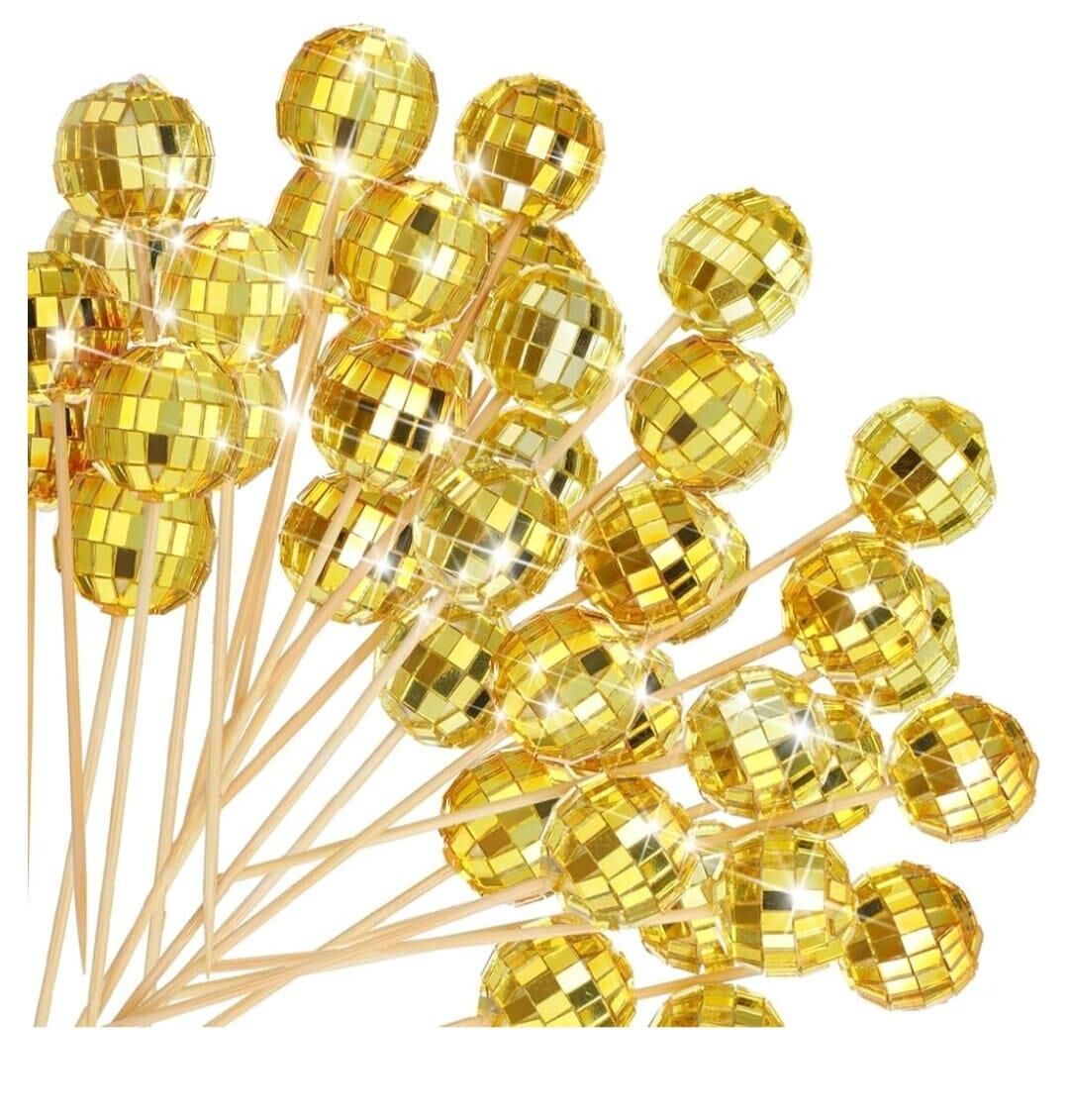 DİSKO TOPU KÜRDAN 4 CM 20 Lİ GOLD