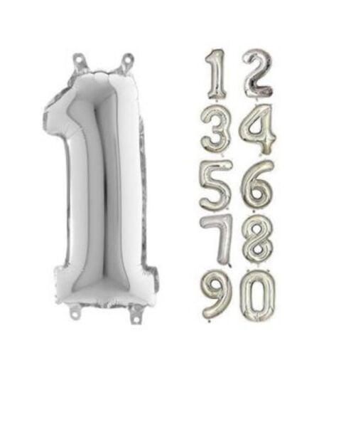 40 INC FOLYO BALON RAKAM GÜMÜŞ 1