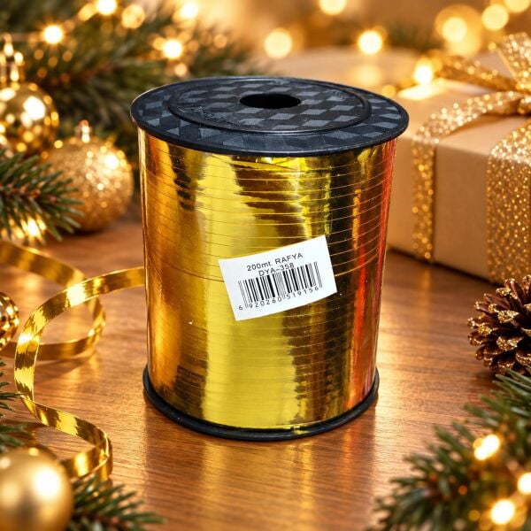 İTHAL RAFYA PARLAK GOLD 200MT (1 KOLİ 100 AD)