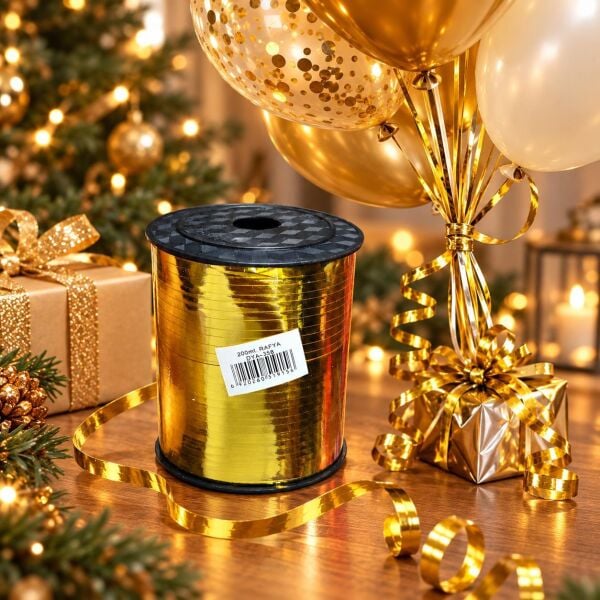 İTHAL RAFYA PARLAK GOLD 200MT (1 KOLİ 100 AD)