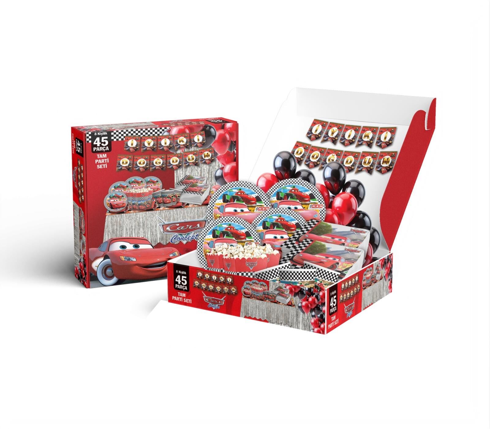 PARTİ SETİ 8 KİŞİLİK CARS