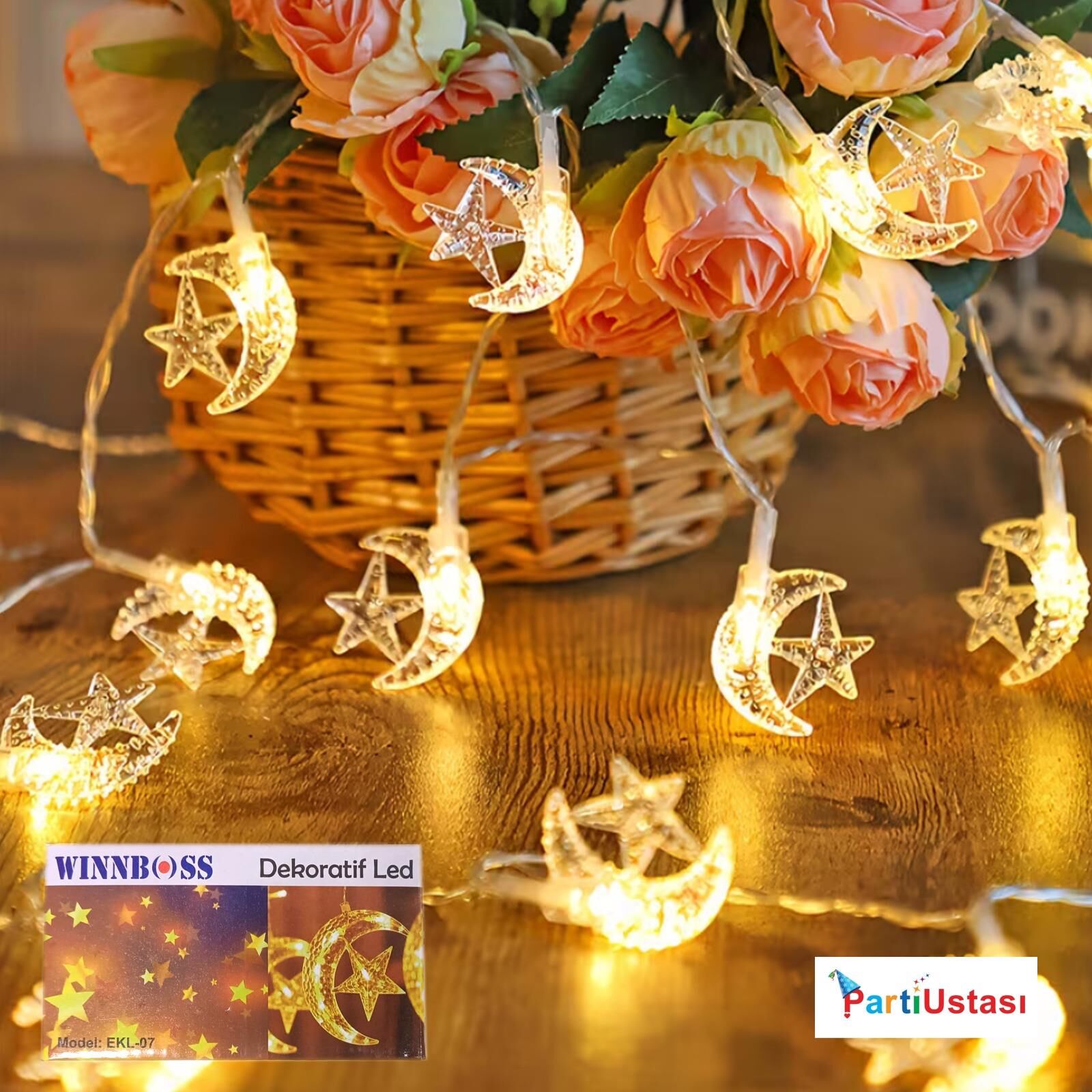 LED IŞIK AY YILDIZ EKL07 (5 METRE) 200 AMPUL