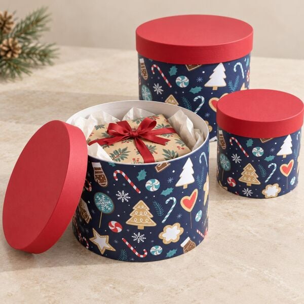KUTU NOEL 3 LÜ SİLİNDİR 20X20H 17X17H 15X15H