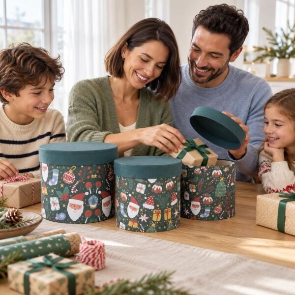 KUTU NOEL 3 LÜ SİLİNDİR 20X20H 17X17H 15X15H