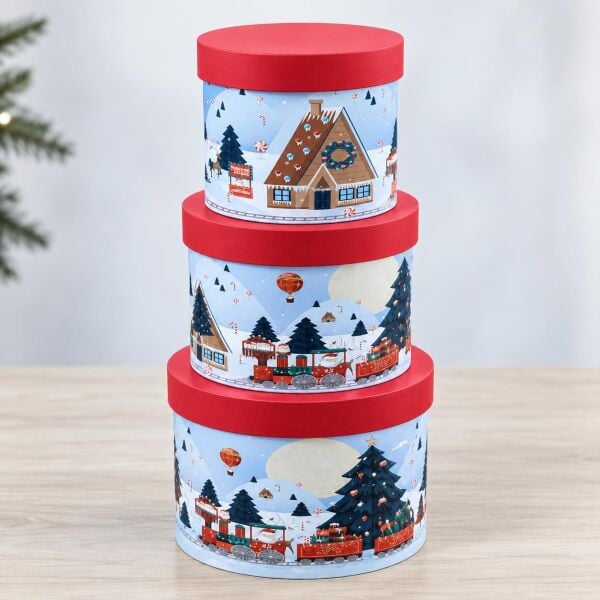 KUTU NOEL 3 LÜ SİLİNDİR 20X20H 17X17H 15X15H