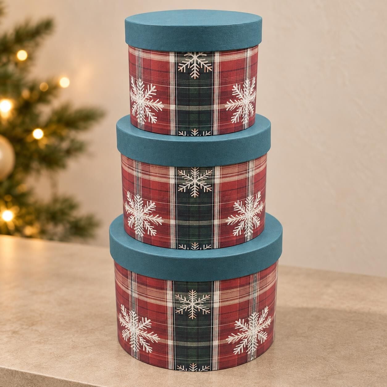 KUTU NOEL 3 LÜ SİLİNDİR 20X20H 17X17H 15X15H