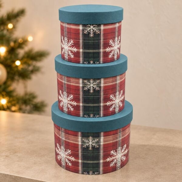 KUTU NOEL 3 LÜ SİLİNDİR 20X20H 17X17H 15X15H