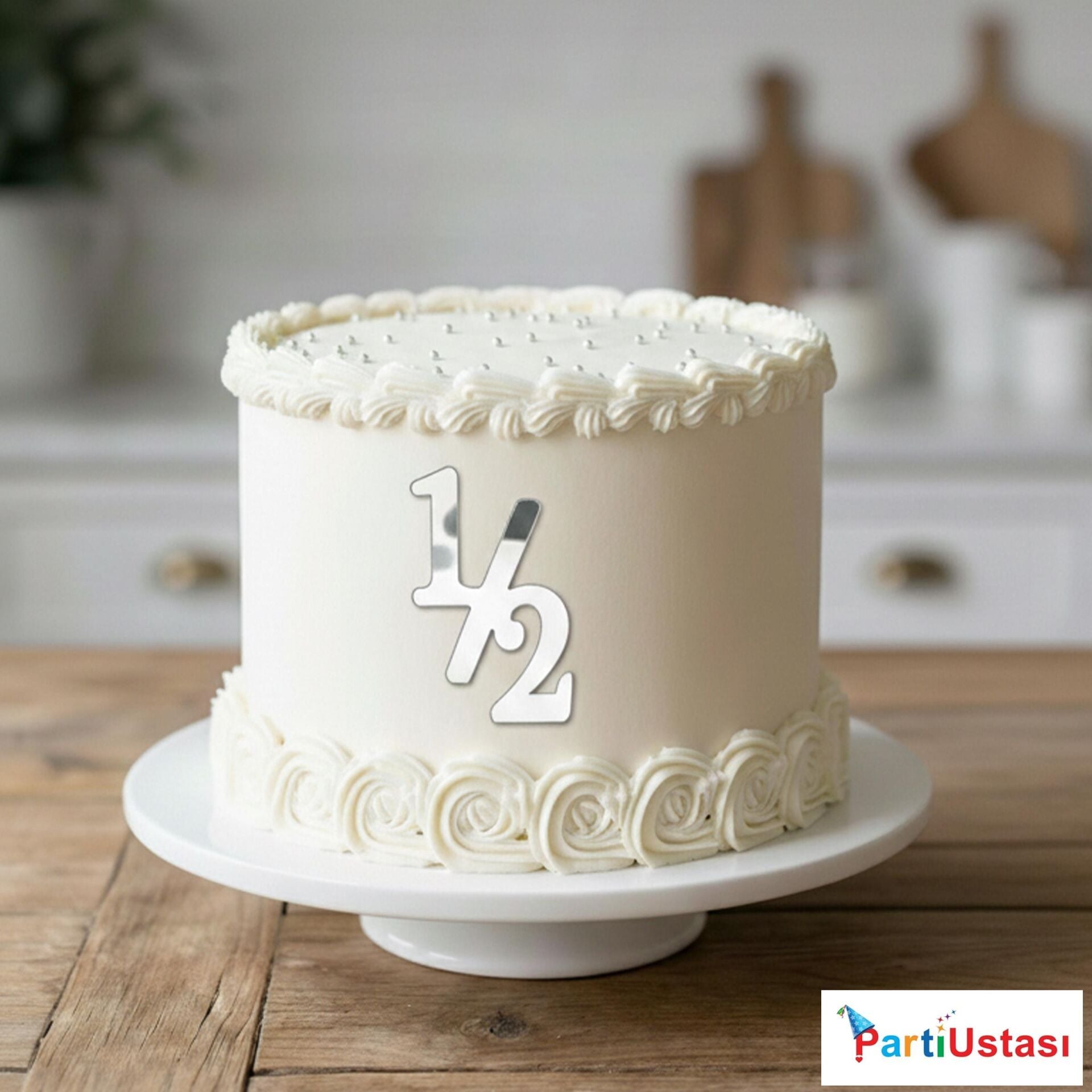 PASTA ÖNÜ YAZI PLEKSİ 1/2 GÜMÜŞ