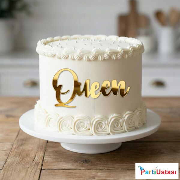 PASTA ÖNÜ YAZI PLEKSİ QUEEN GOLD