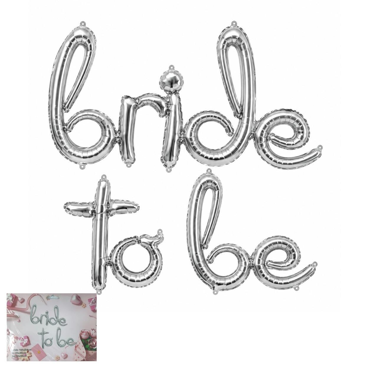 SET BRIDE TO BE KOREOGRAFİ FOLYO BALON GÜMÜŞ