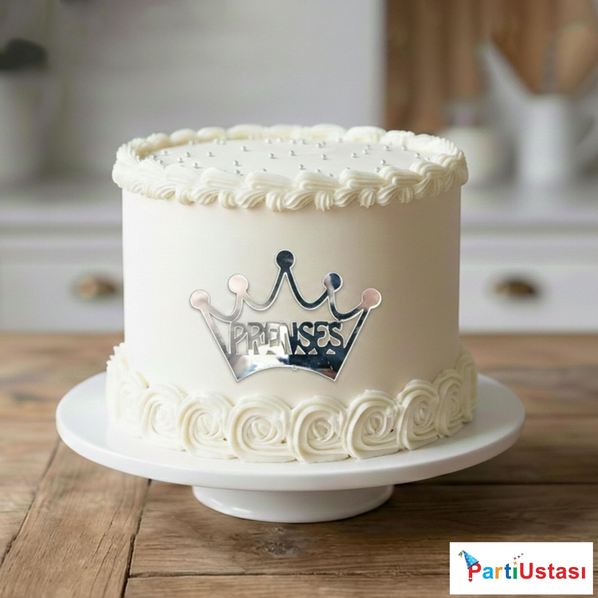 PASTA ÖNÜ YAZI PLEKSİ PRENSES GÜMÜŞ