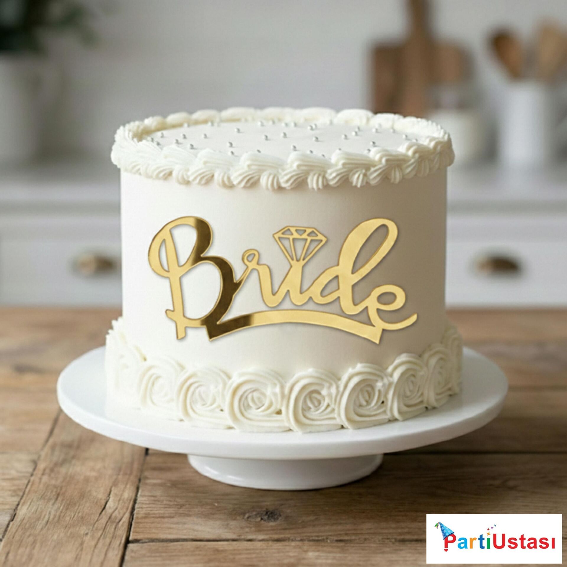 PASTA ÖNÜ YAZI PLEKSİ BRİDE GOLD