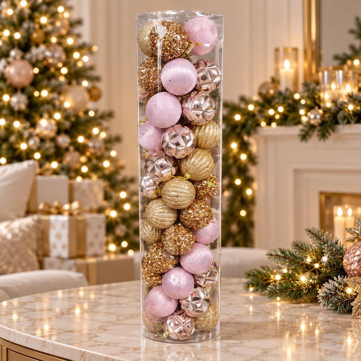 LÜX NOEL TOP 6 CM ROZ 48 Lİ (1 KOLİ 20 PK)