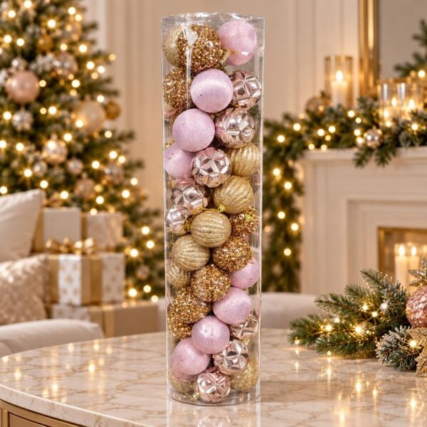 LÜX NOEL TOP 6 CM ROZ 48 Lİ (1 KOLİ 20 PK)