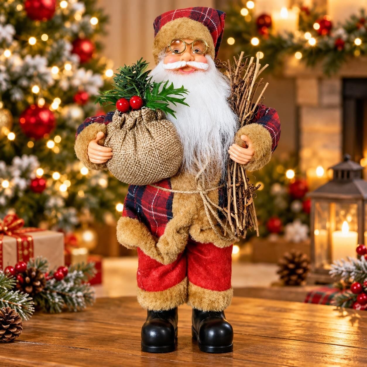 NOEL BABA OTANTİK KIRMIZI 30 CM (1 KOLİ 48 AD)