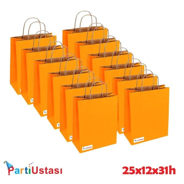 ÇANTA BÜKÜM SAPLI 25 X 12 X 31 H (25AD) TURUNCU