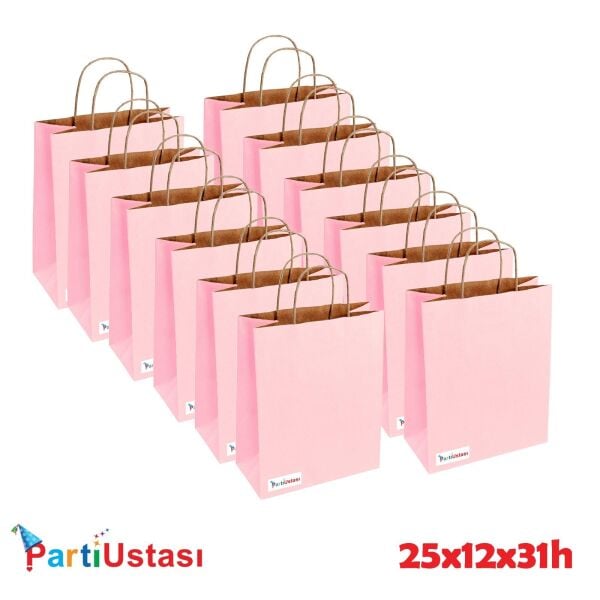 ÇANTA BÜKÜM SAPLI 25 X 12 X 31 H (25AD) PEMBE