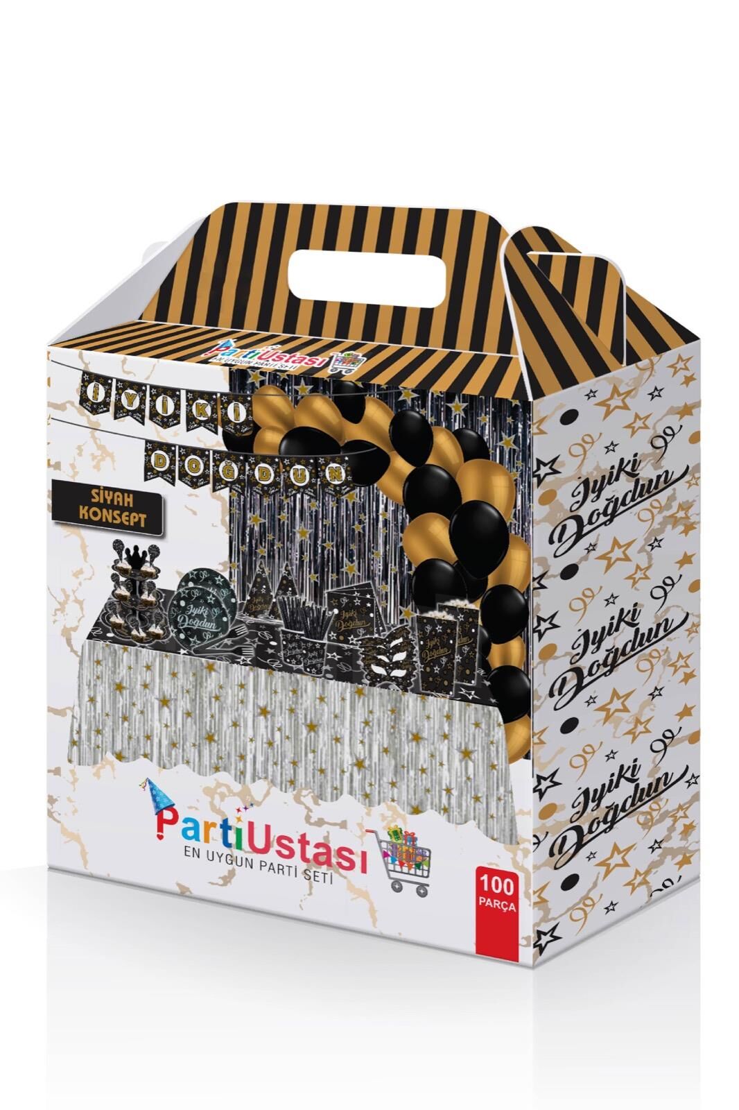 PARTİ SETİ İYİ Kİ DOĞDUN SİYAH GOLD