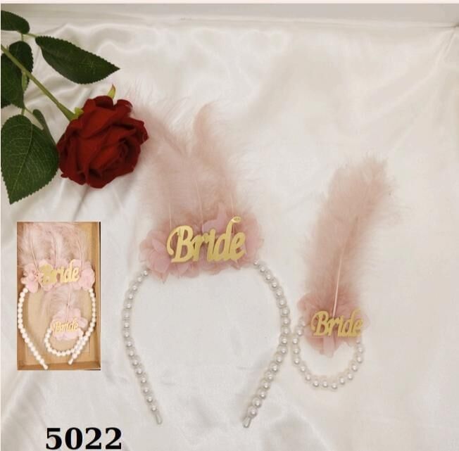 SET TAÇ İNCİLİ PEMBE GOLD