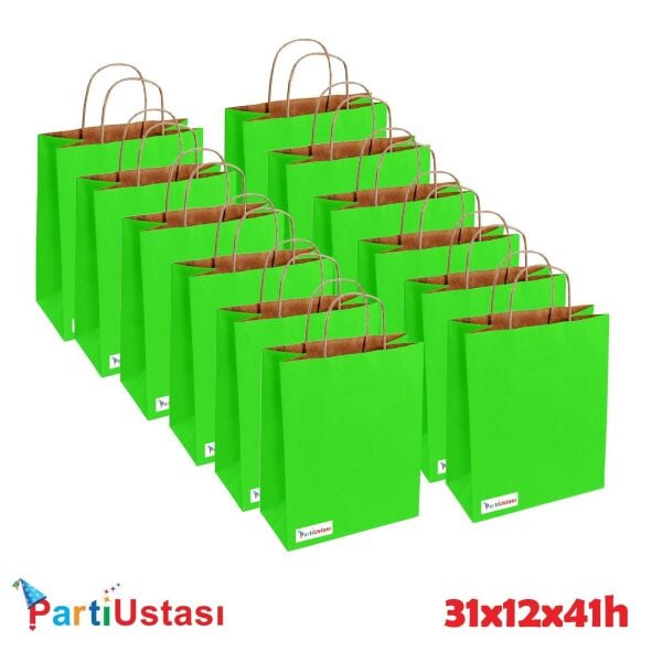 ÇANTA BÜKÜM SAPLI 31 X 12 X 41 H (25AD) YEŞİL