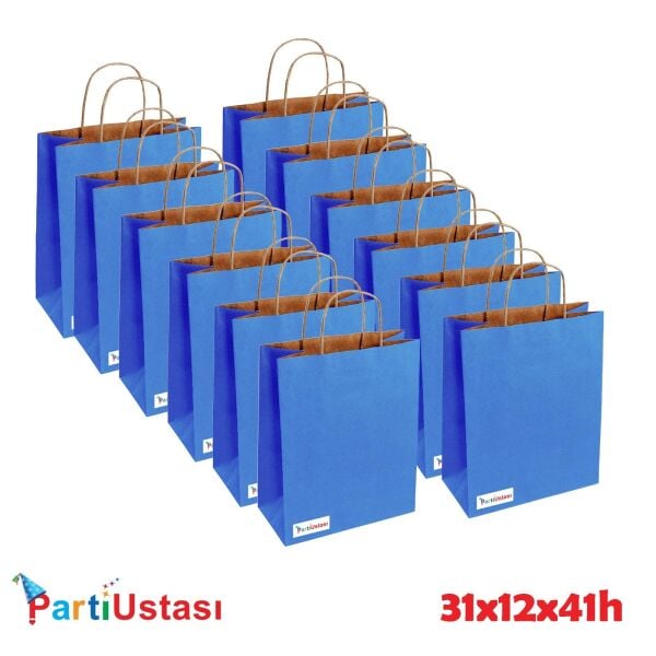 ÇANTA BÜKÜM SAPLI 31 X 12 X 41 H (25AD) MAVİ