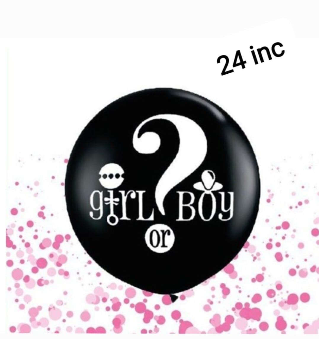 BALON CİNSİYET LATEX GIRL BOY ? PEMBE PULLU 24 İNÇ