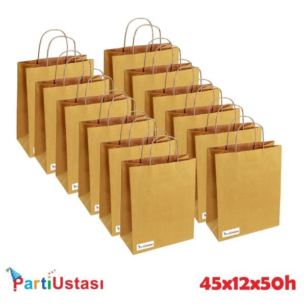 ÇANTA BÜKÜM SAPLI 45 X 12 X 50 H (25AD) ALTIN