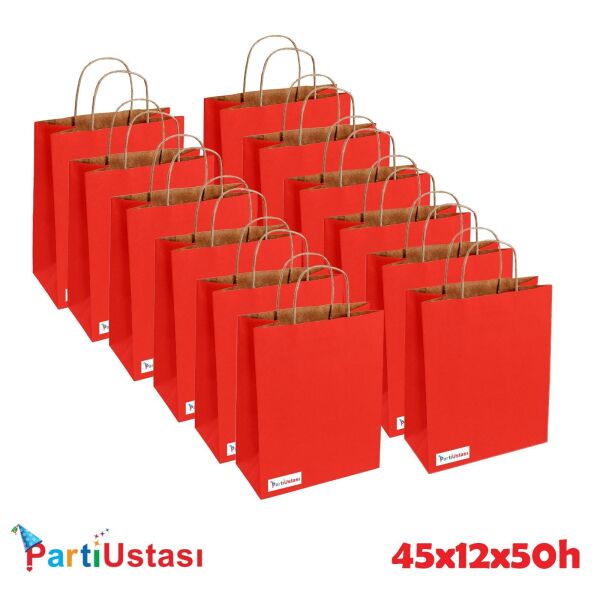 ÇANTA BÜKÜM SAPLI 45 X 12 X 50 H (25AD) KIRMIZI