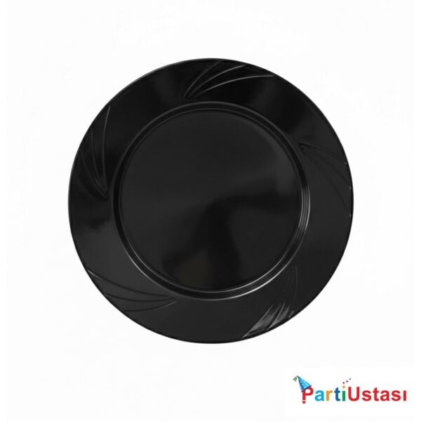 TABAK MİKA 26 CM 6 LI SİYAH