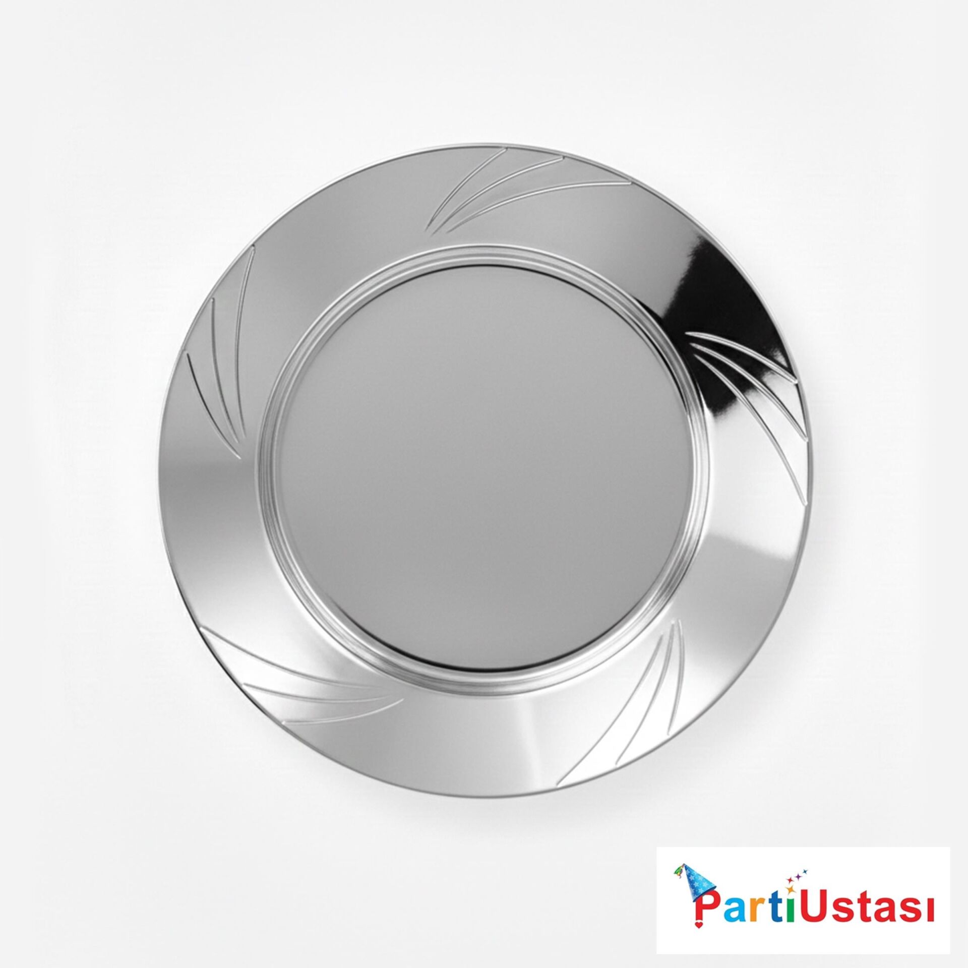 TABAK MİKA 26 CM 6 LI GÜMÜŞ