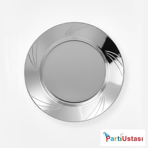 TABAK MİKA 26 CM 6 LI GÜMÜŞ