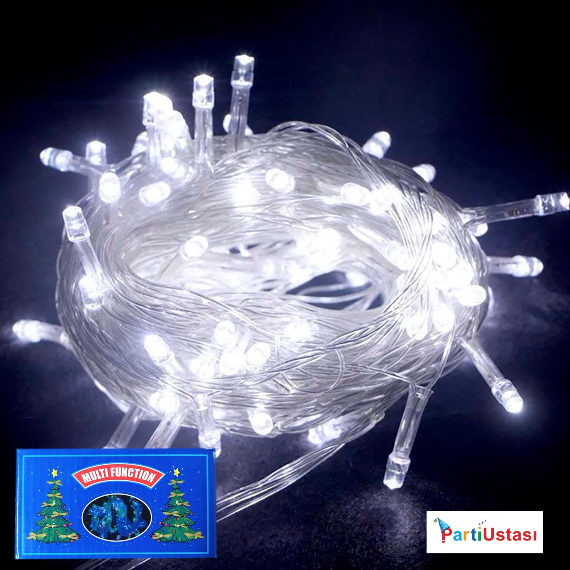 LED IŞIK 10 METRE BEYAZ 80 AMPUL