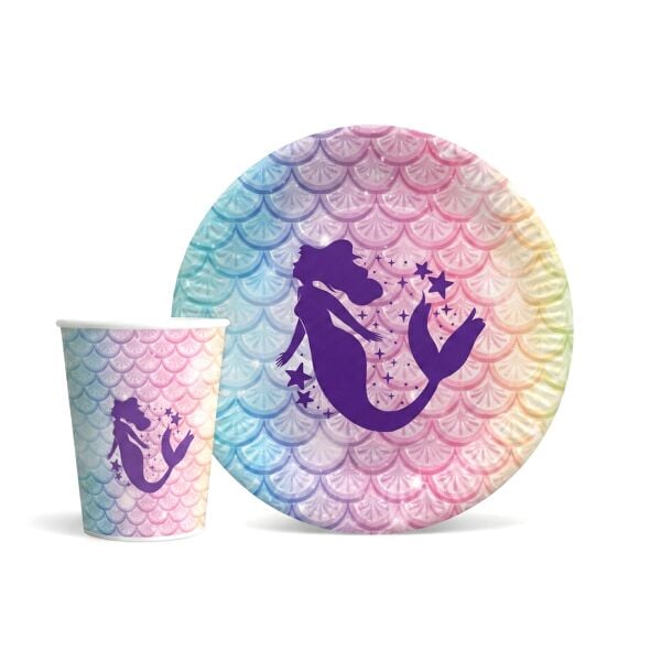 TABAK BARDAK DENİZ KIZI RENKLİ