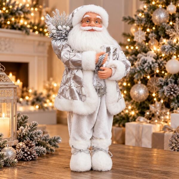 NOEL BABA GÜMÜŞ 44 CM (1 KOLİ 36 AD)